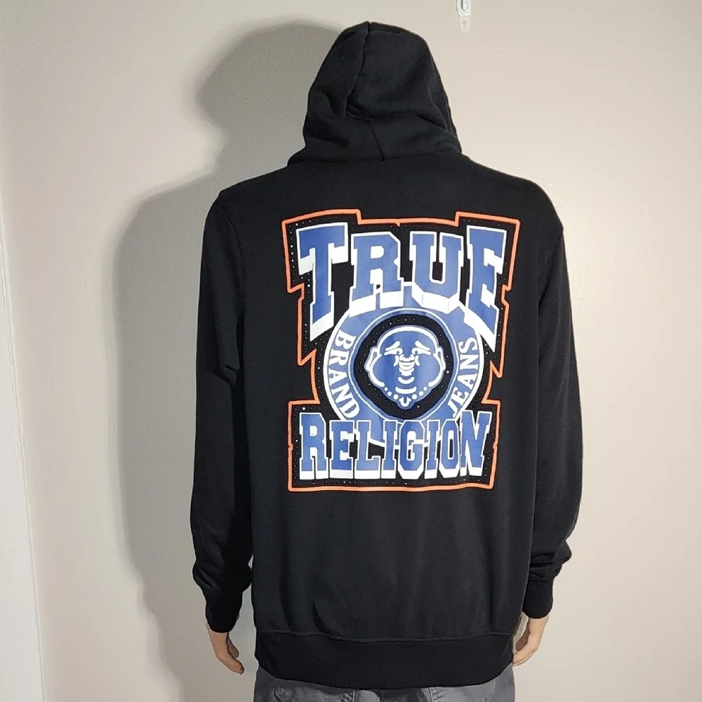 True Religion Black Zip-Up Hoodie